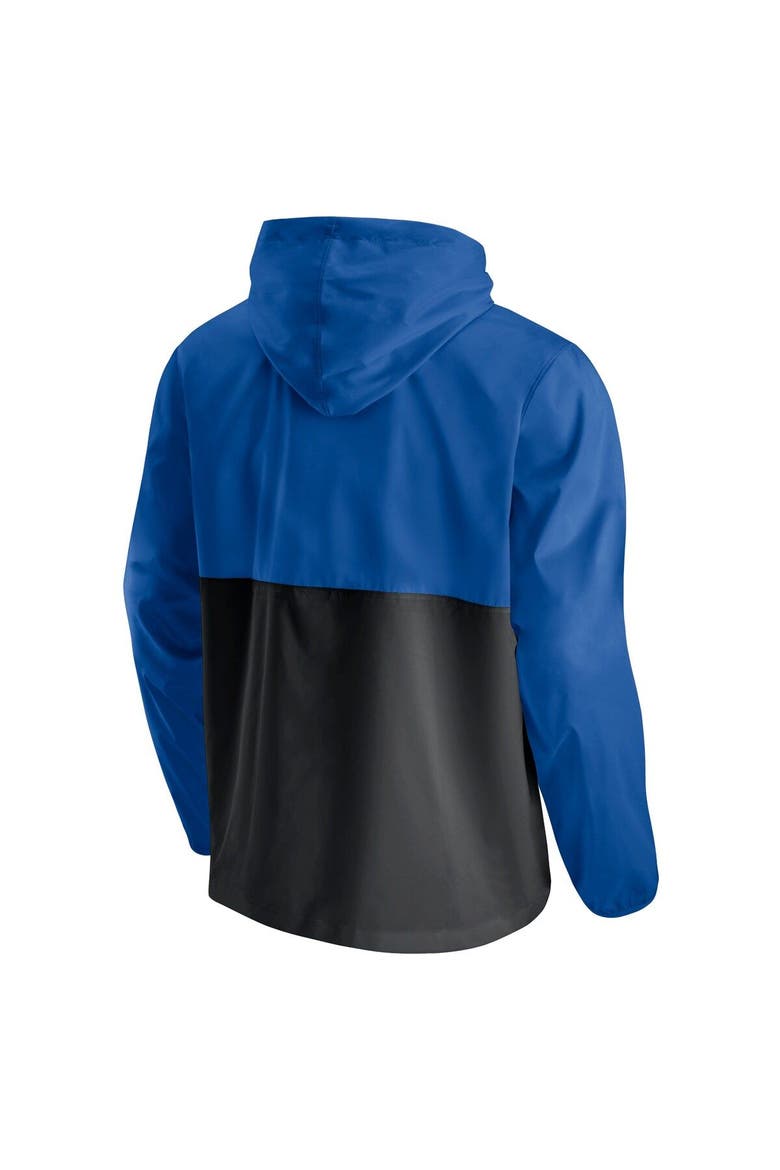 Men's Fanatics Branded Blue/Black Orlando Magic Anorak Block Party Windbreaker Half-Zip Hoodie Jacket, Alternate, color, Blue