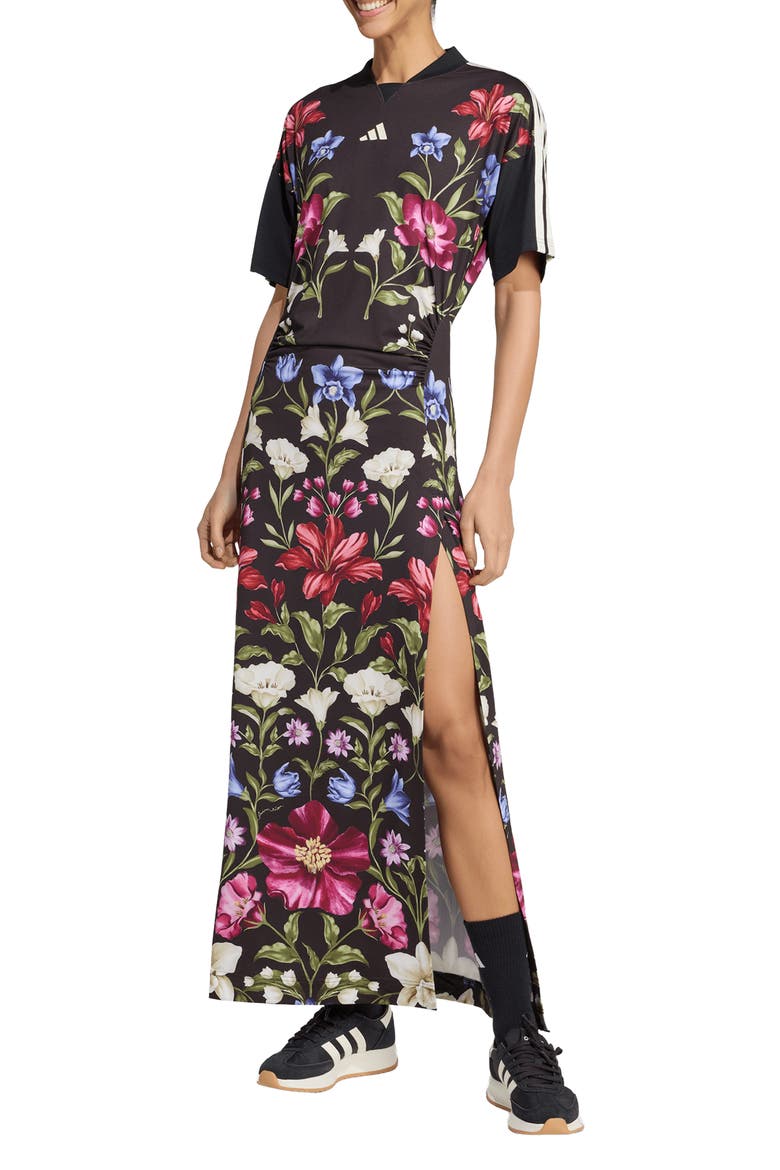 FARM Rio Premium Floral Maxi Dress, Main, color, BLACK/ CREAM WHITE/ GREEN