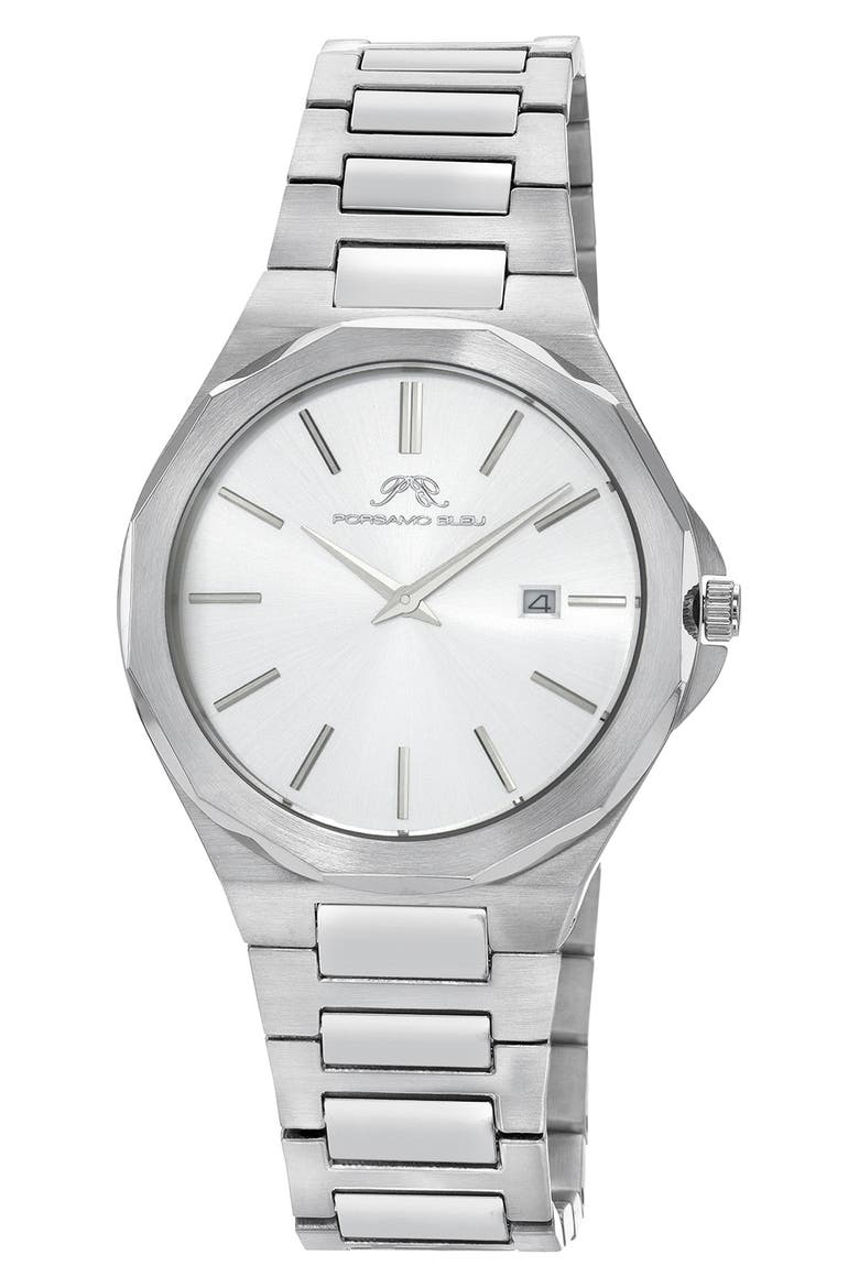 Alexander Bracelet Strap Watch, 41mm, Main, color, SILVER
