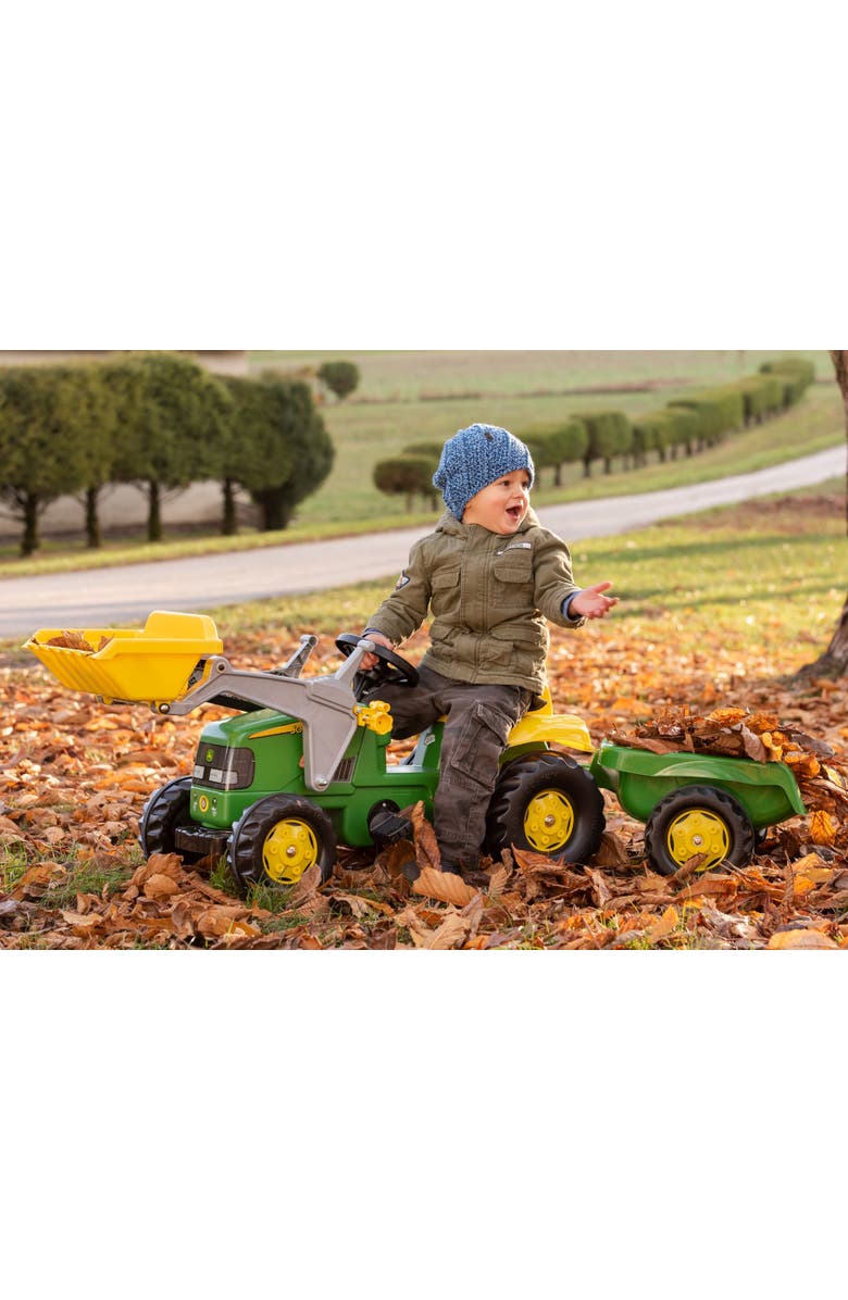 John Deere Kid Tractor w/Trailer, Alternate, color, Green/Yellow