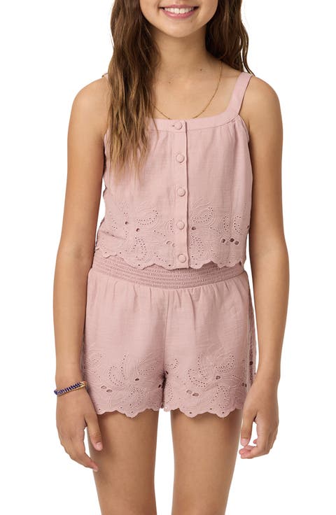 Annalee Eyelet Cotton Button-Up Tank