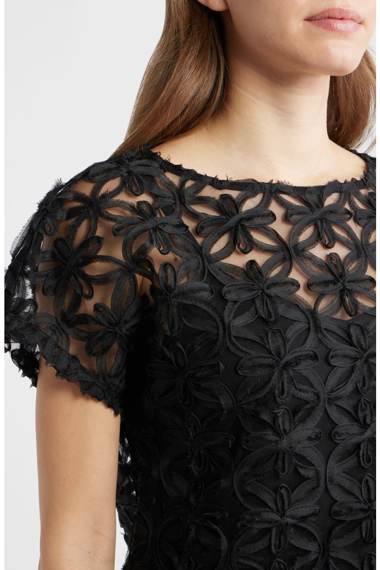 Floral Stitch Top, Alternate, color, ANNE BLACK
