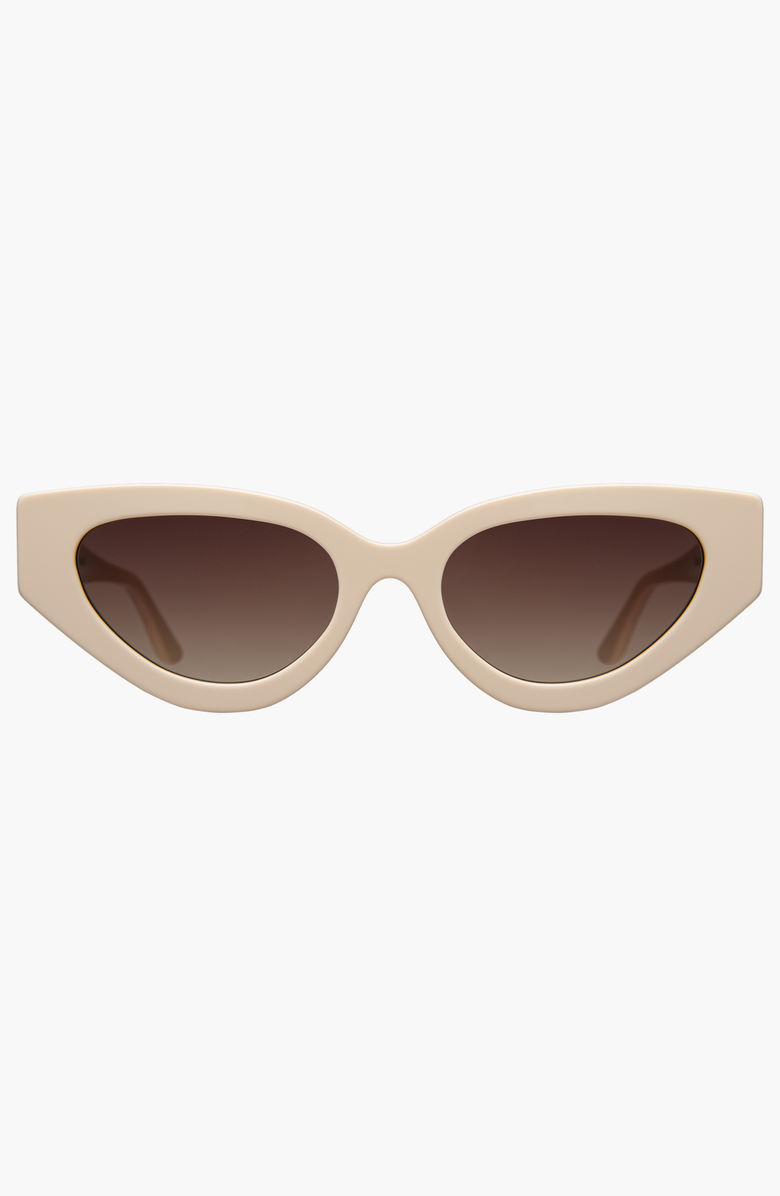 Illesteva Mary Lou Sunglasses, Main, color, Cream / Brown