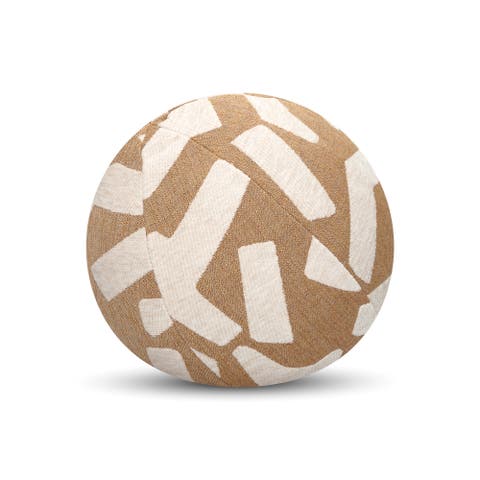 Fascination Caramel Indoor & Outdoor Woven Accent Orb Pillow