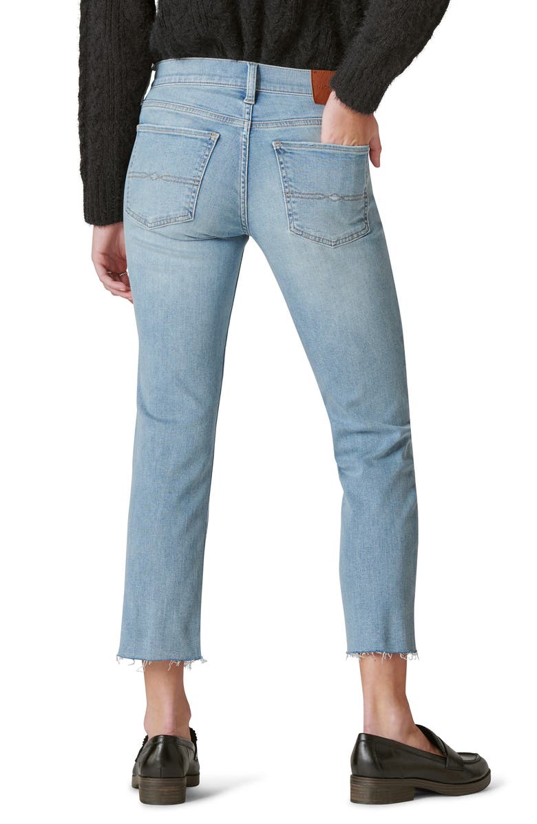 Lucky Brand Sweet Straight Raw Hem Mid Rise Crop Straight Leg Jeans, Alternate, color, 