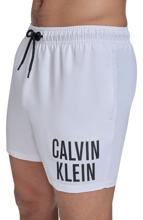 Calvin Klein Intense Power Swim Trunks In White