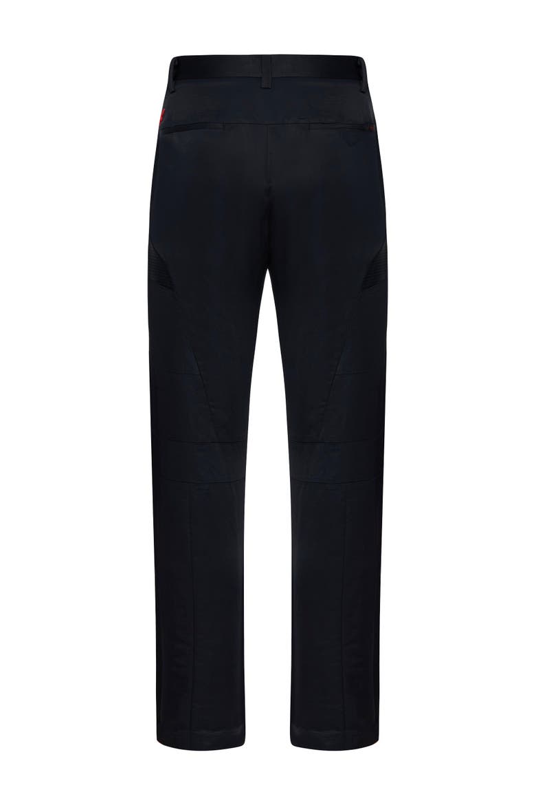 Linen & Cotton Blend Shiny Woven Regular Pant, Alternate, color, BLACK