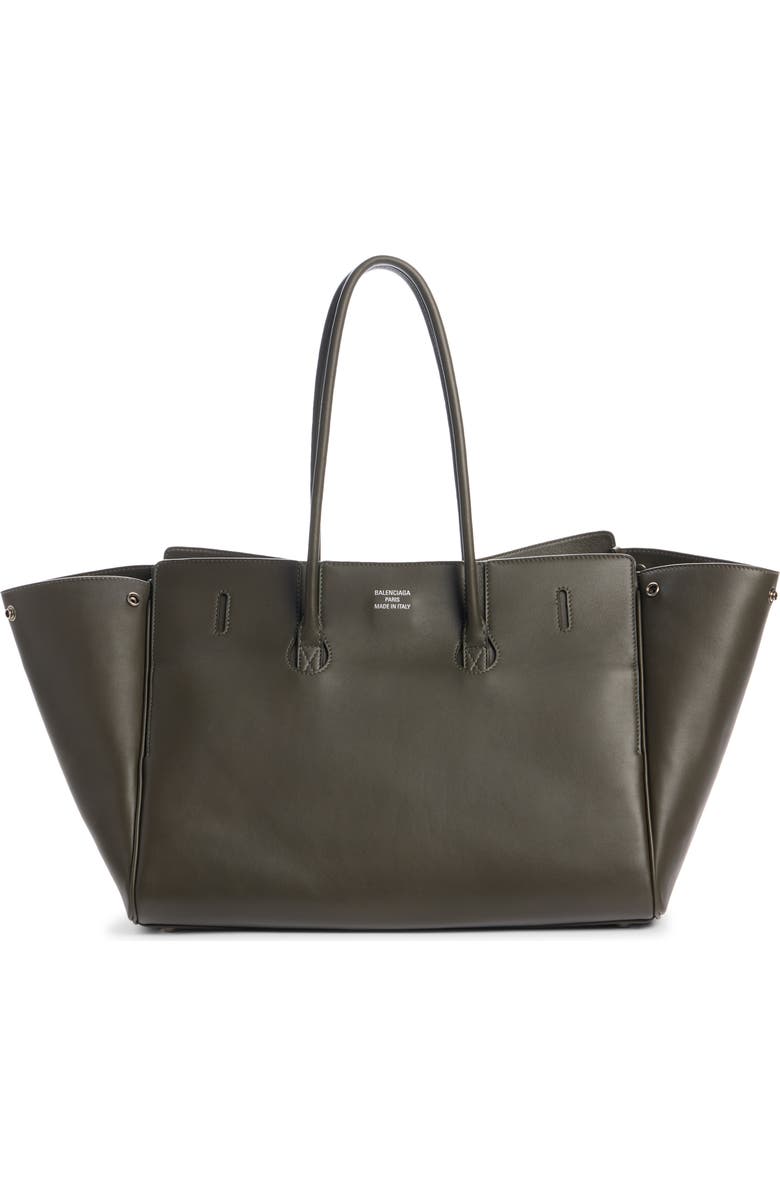 Balenciaga Medium Bel Air Carry All Leather Tote, Alternate, color, 3503 Khaki