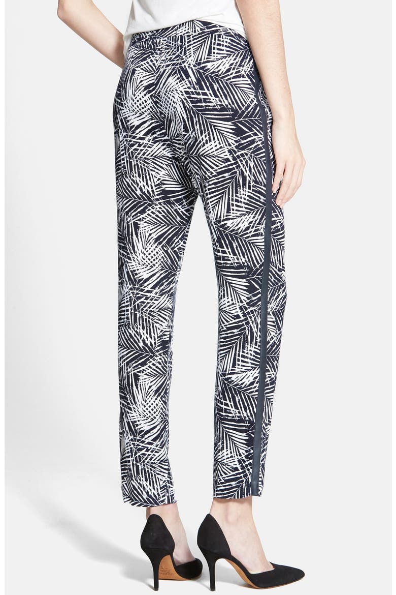 'Palm Tree' Drawstring Pants, Alternate, color, NAVY