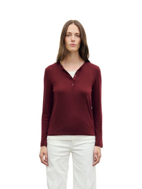 Becca Henley Long Sleeve Top