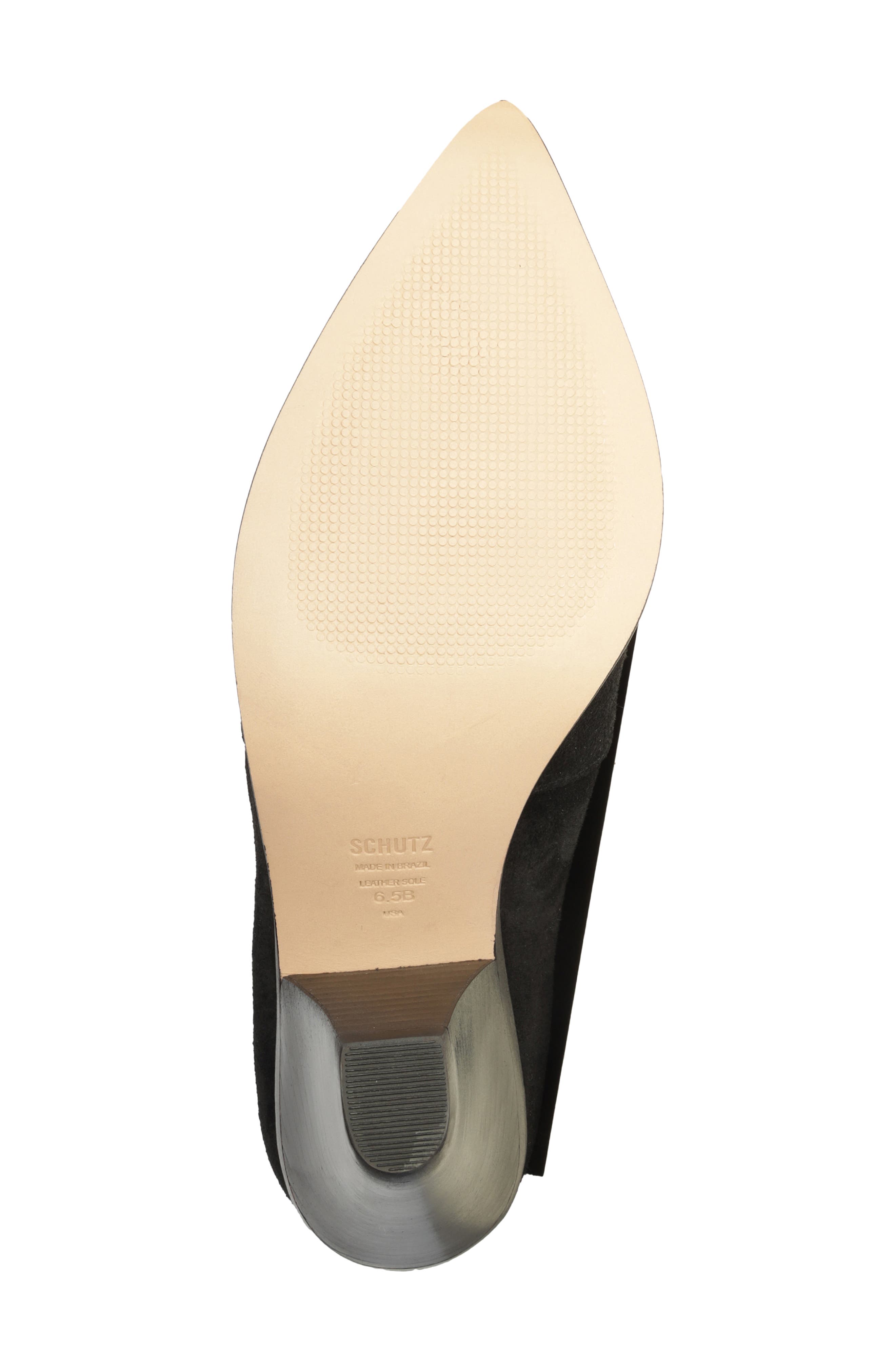 Schutz Mackie Pointed Toe Bootie, Alternate, color, Black