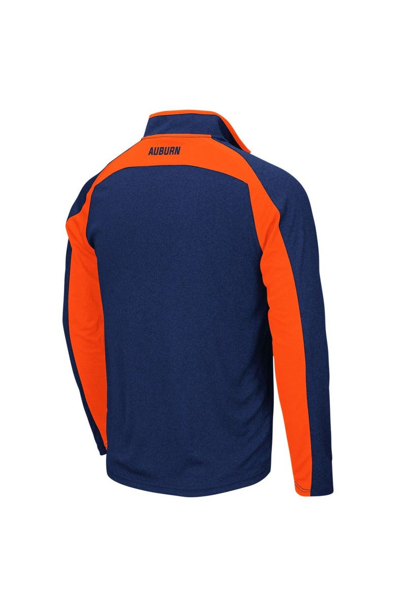 COLOSSEUM Men's Colosseum Heathered Navy Auburn Tigers The J. Peterman Quarter-Zip Pullover Jacket, Alternate, color,