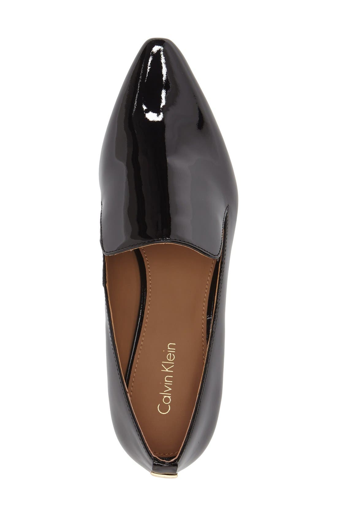 Calvin Klein 'Elin' Pointy Toe Loafer, Alternate, color, 