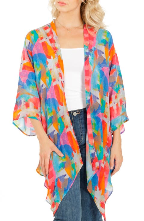 Floral Open Front Jacket