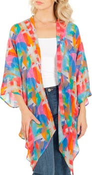 APNY Floral Open Front Jacket