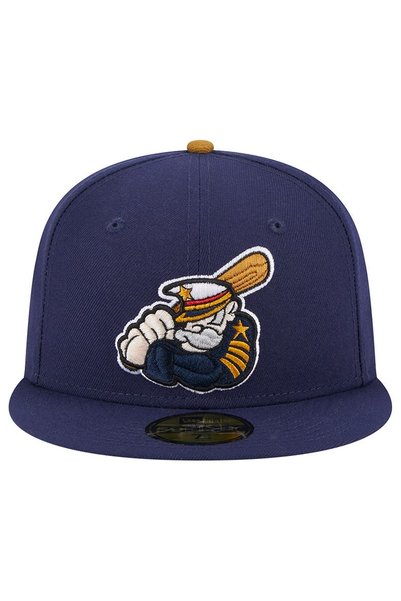Men's New Era Navy Lake County Captains Theme Nights 20th Anniversary Alternate 1 59FIFTY Fitted Hat, Alternate, color, Navy