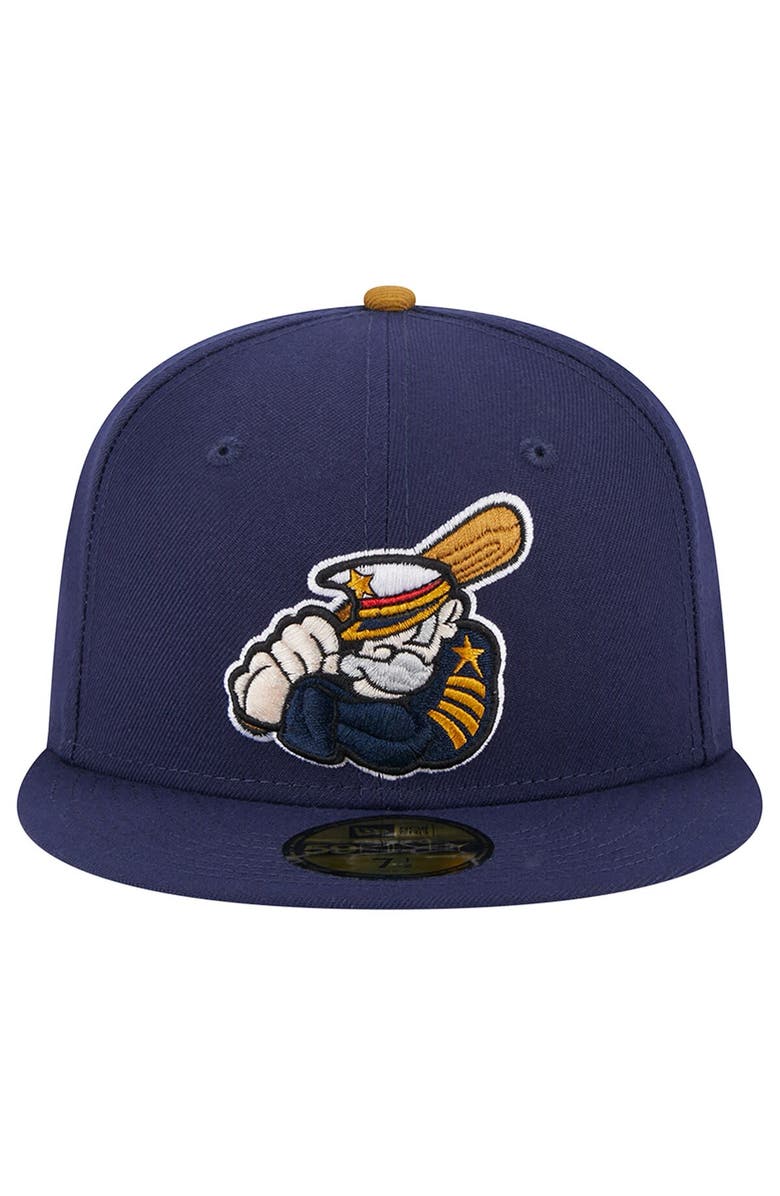 New Era Men's New Era Navy Lake County Captains Theme Nights 20th Anniversary Alternate 1 59FIFTY Fitted Hat, Alternate, color, 