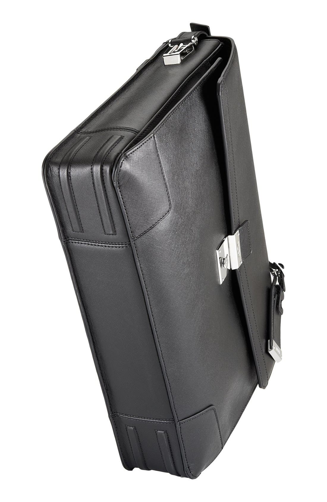 TUMI 'Astor Dorilton - Slim Flap' Embossed Leather Briefcase, Alternate, color, 