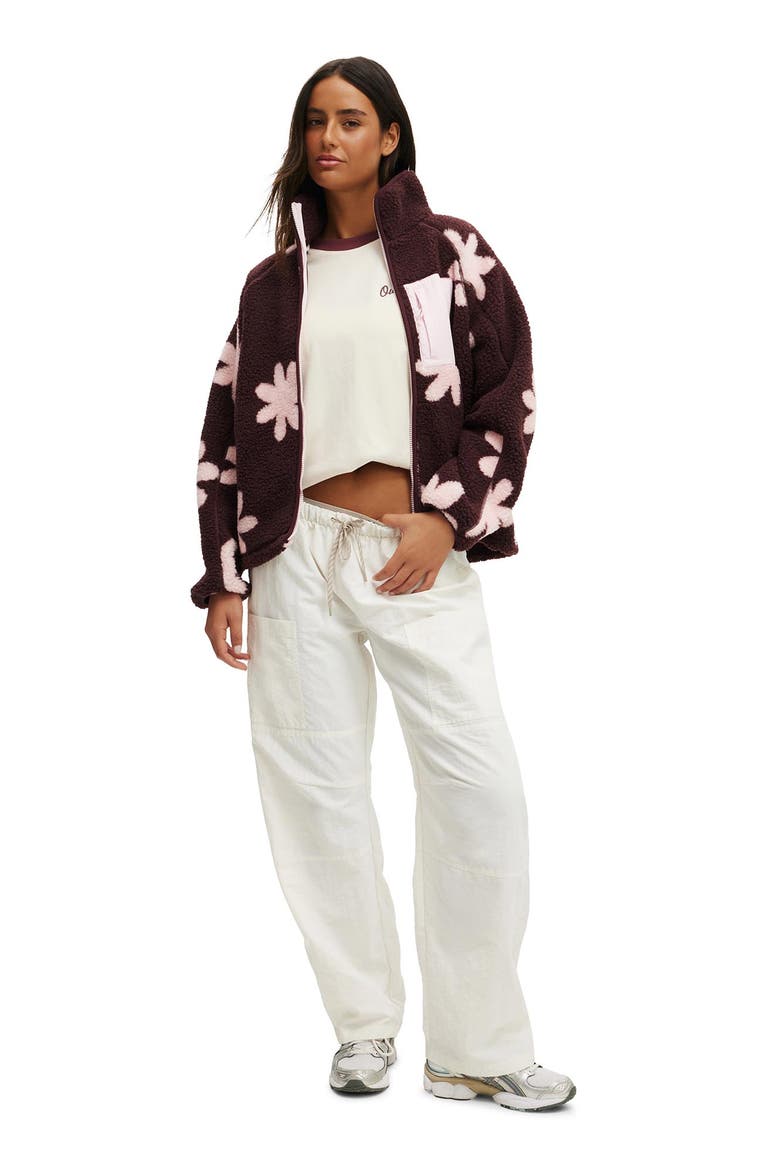 Women's Active Long Sleeve Graphic Crew, Alternate, color, Coconut Milk Outdoors Club