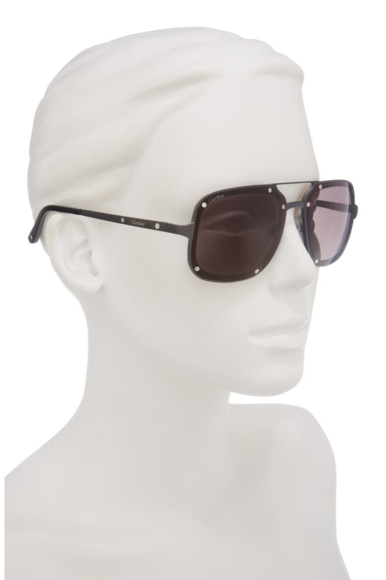 58mm Navigator Sunglasses, Alternate, color, BLACK