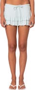 EDIKTED Delia Ruffle Terry Cloth Miniskort