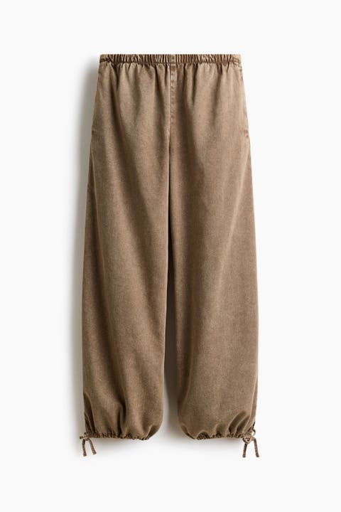 Balloon-leg Denim Trousers