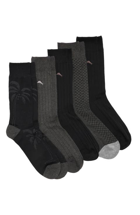 5-Pack Assorted Crew Socks