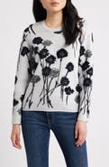 Liverpool Los Angeles Floral Jacquard Crewneck Sweater