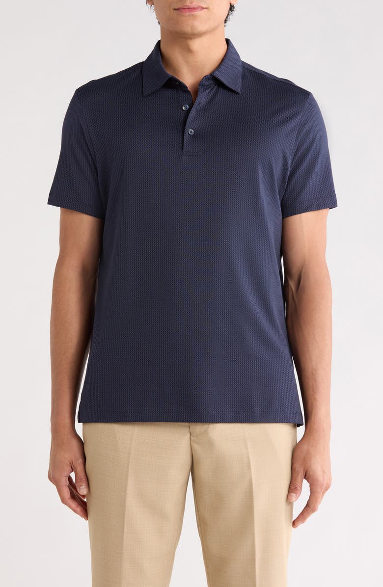 Robert Barakett Skyler Cotton Blend Polo, Main, color, Dark Caspian