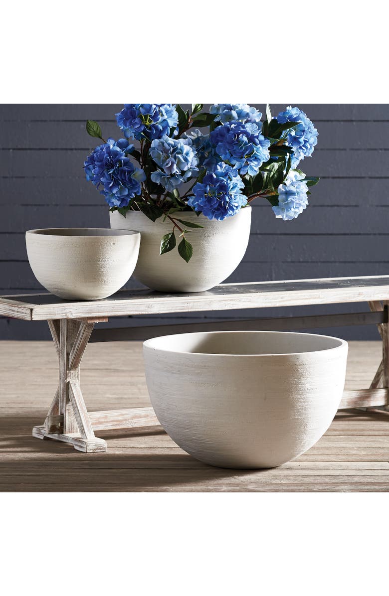 Napa Home & Garden Fibrestone Malibu Low Bowls Set of 3, Alternate, color, White