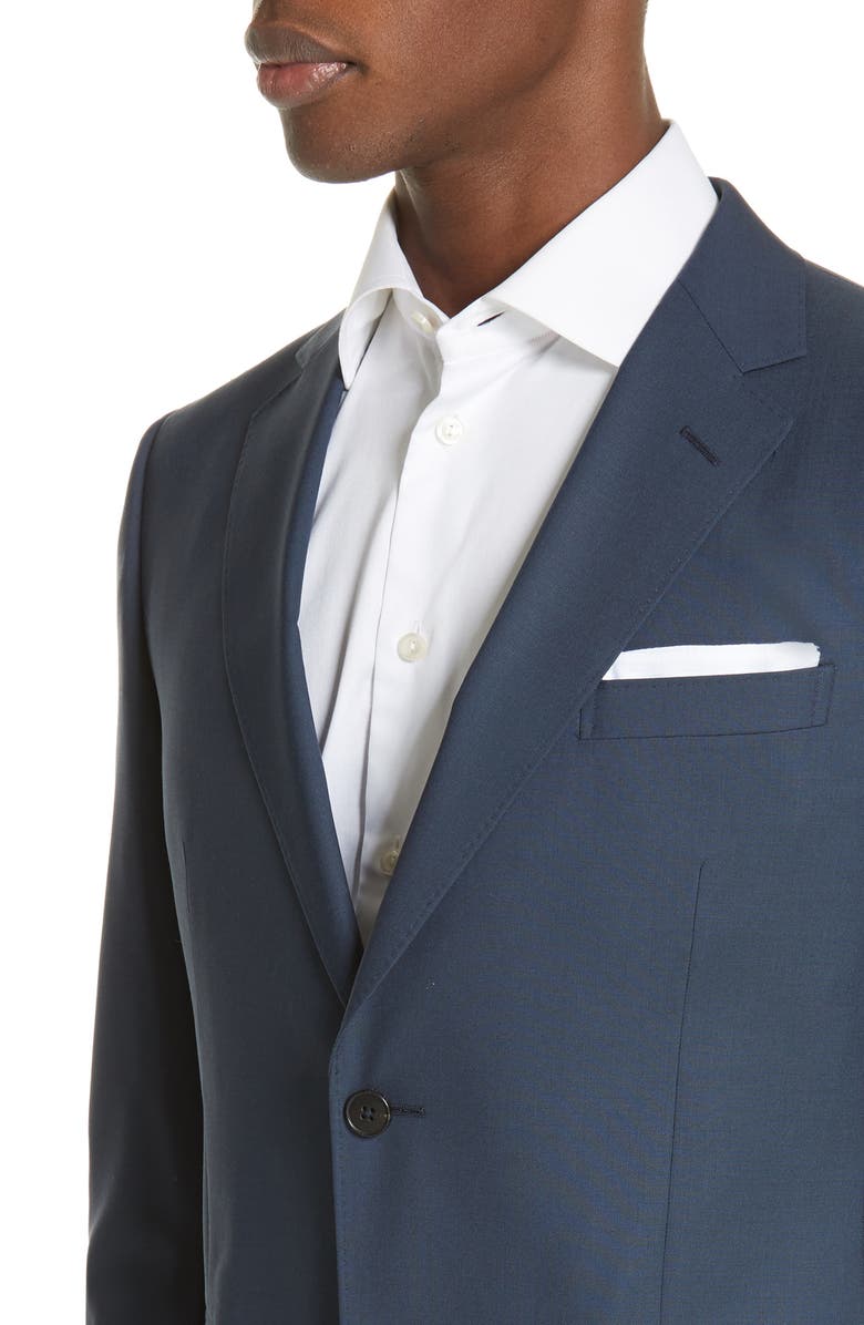 Z Zegna Trim Fit Solid Wool Travel Suit, Alternate, color, 