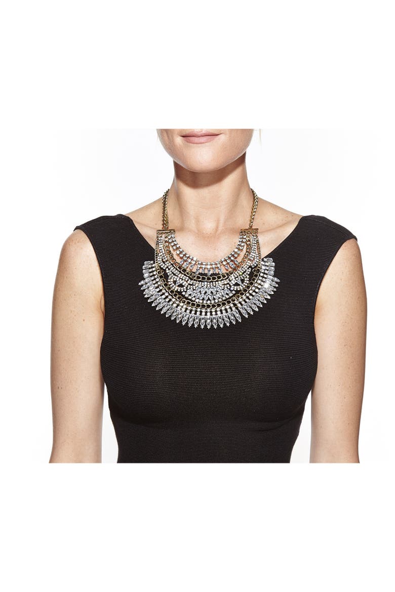 Harlan Statement Necklace, Alternate, color, SILVER
