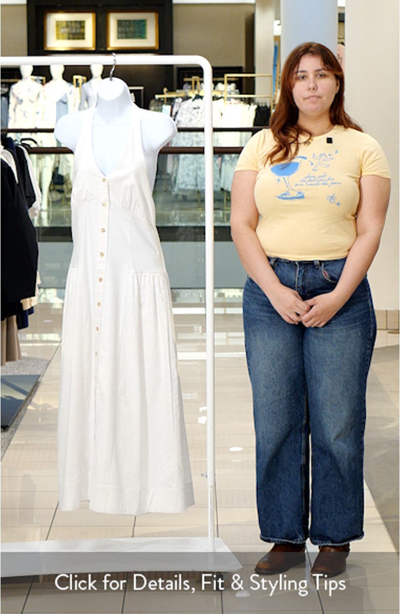 Linen Blend Halter Maxi Dress, sales video thumbnail