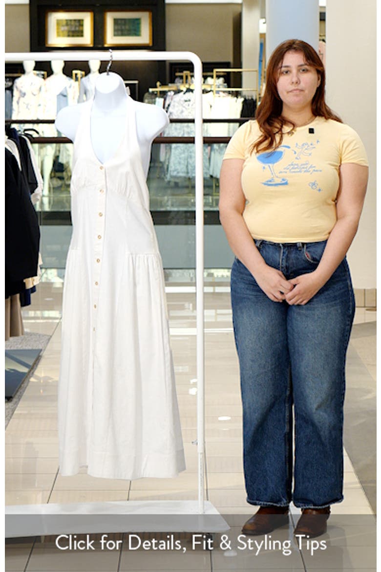 Linen Blend Halter Maxi Dress video