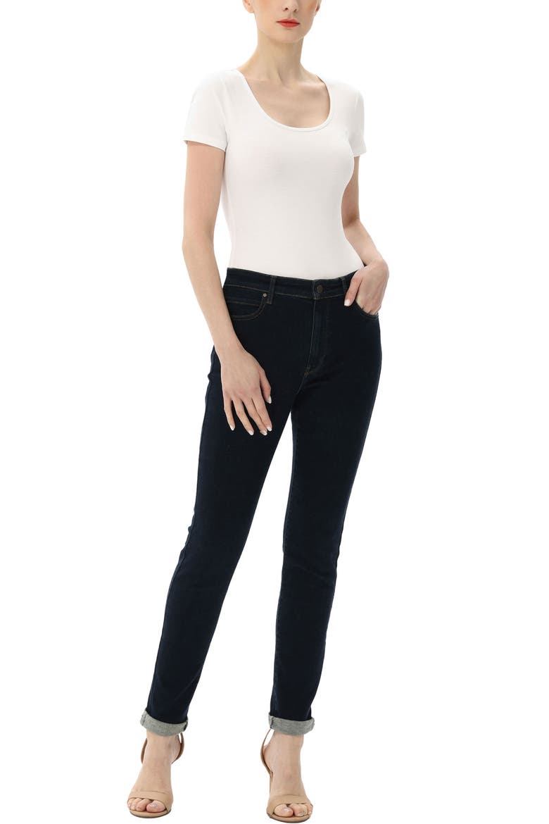 Women's U-Neck Basic Bodysuit, Alternate, color, White
