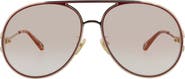 Chloé 61mm Polarized Gradient Aviator Sunglasses