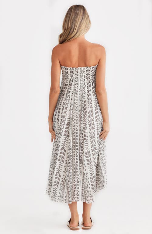 Talisman The Label Balmoral Smocked Waist Cotton Maxi Skirt