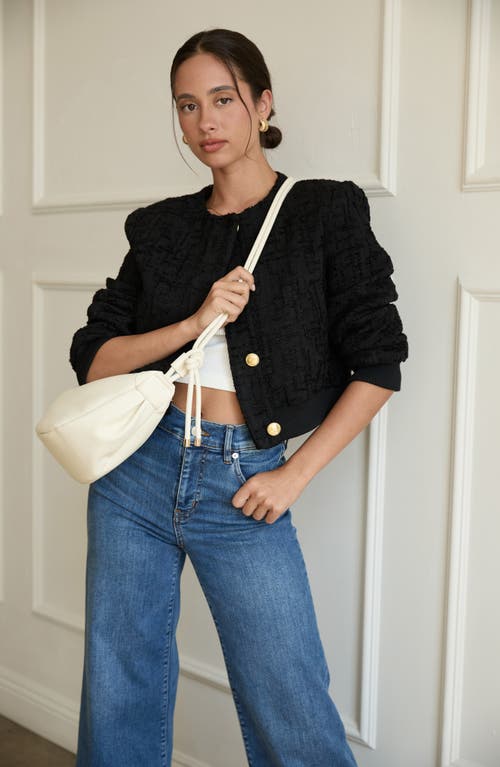Mali + Lili Aria Recycled Vegan Leather Shoulder Bag In Ivory