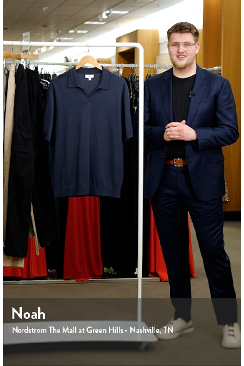 Duchie Johnny Collar Short Sleeve Wool Polo Sweater video