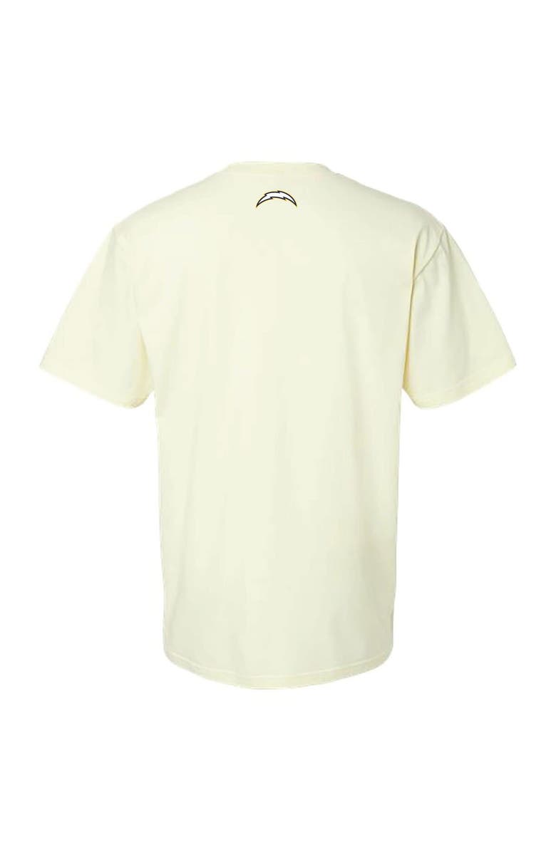 THE WILD COLLECTIVE Unisex The Wild Collective Cream Los Angeles Chargers Super Chargers Scoop Neck T-Shirt, Alternate, color, Cream