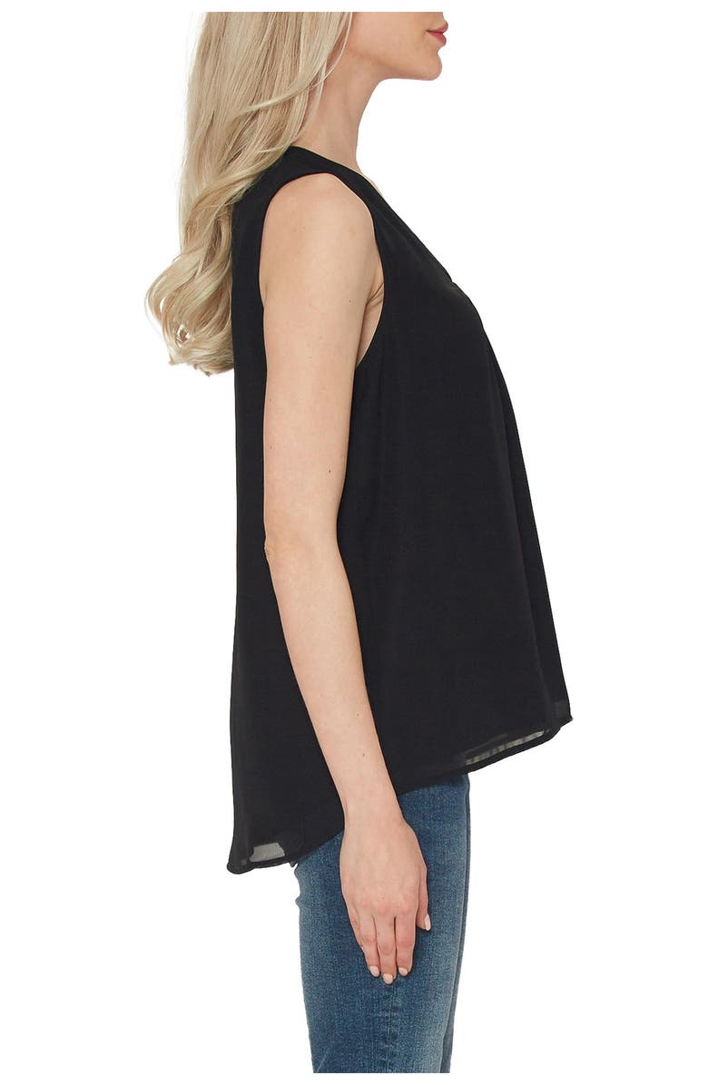 Pleione Solid V-Neck Sleeveless Top, Alternate, color, 