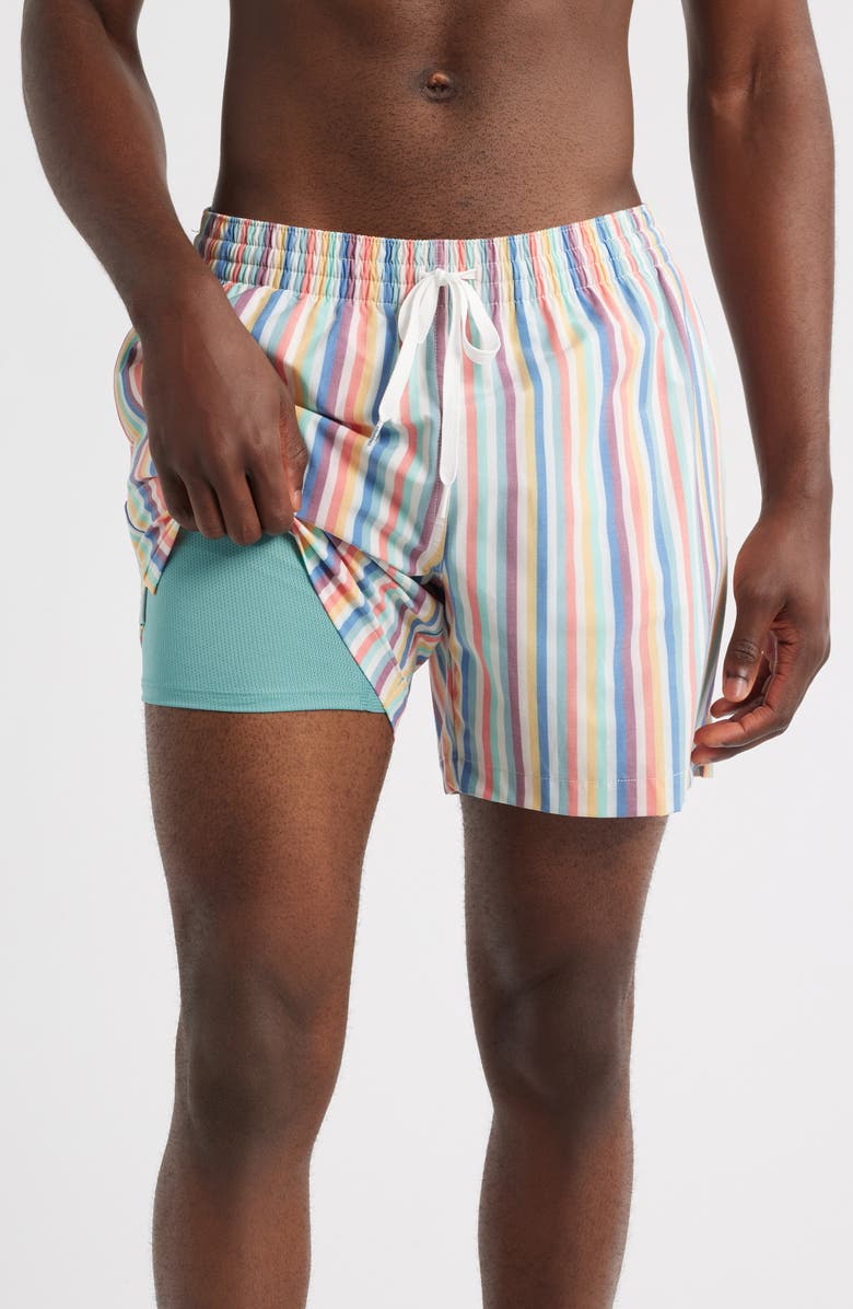 Chubbies The Parlor Stripes Classic Lined 5.5-Inch Swim Trunks, Alternate, color, Off White - Striped
