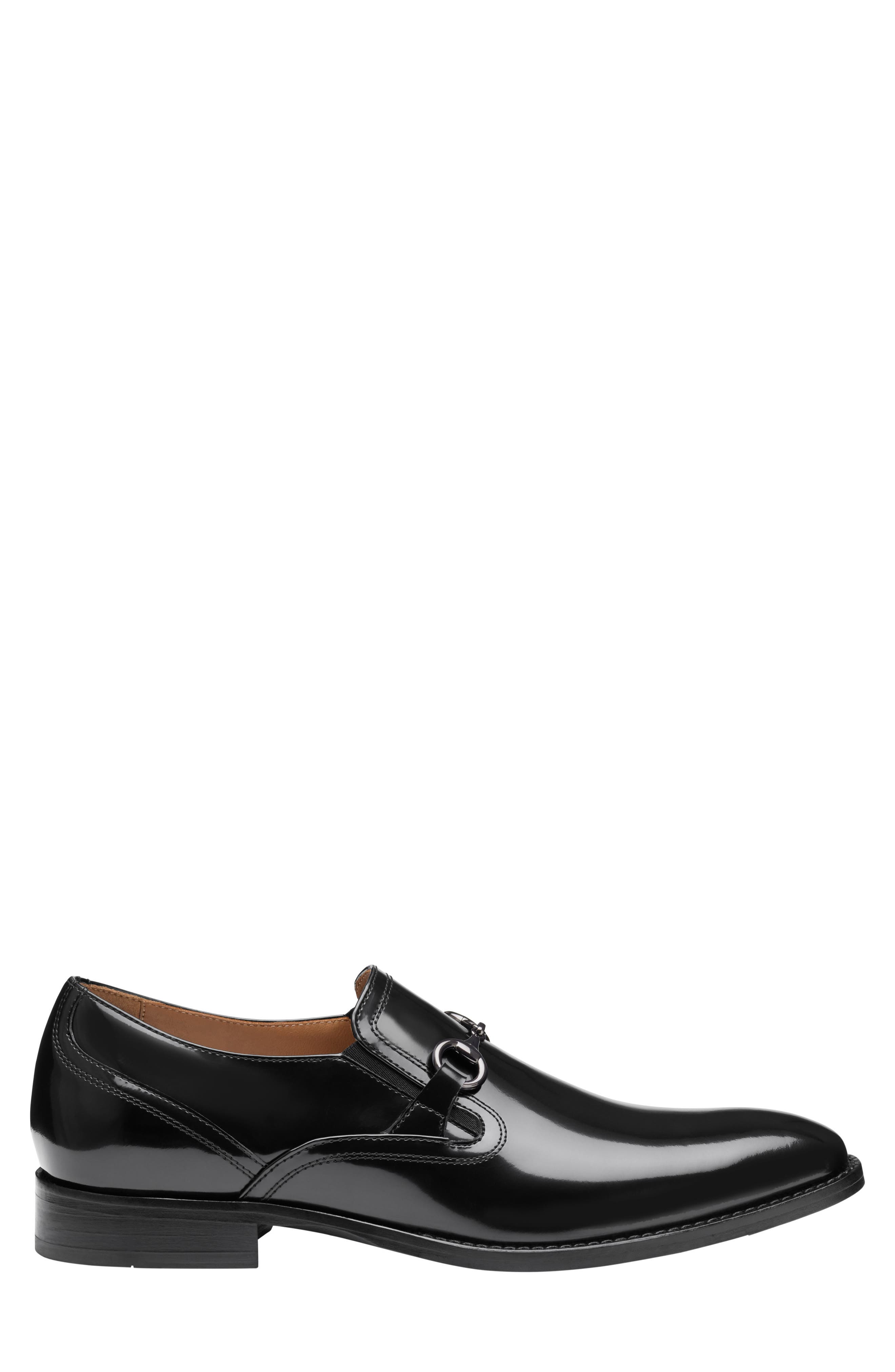 Johnston & Murphy Richland Bit Loafer, Alternate, color, Black Brush-Off Leather