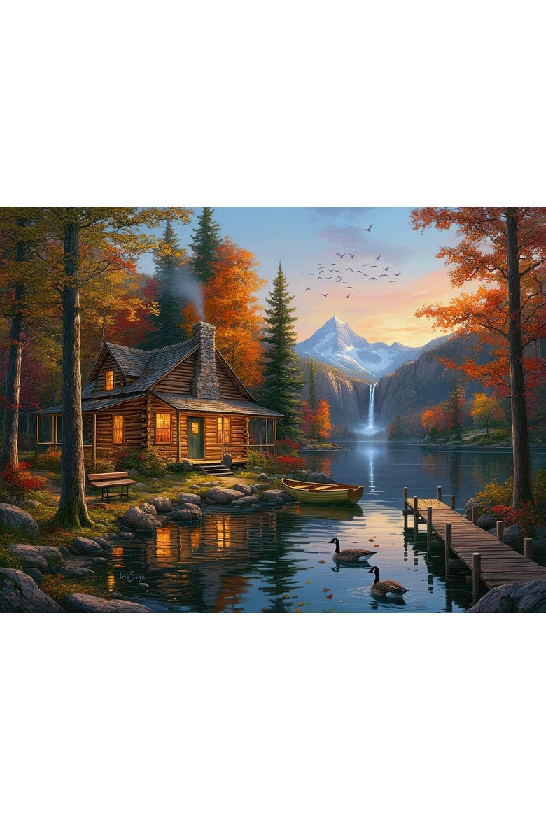 Cabin by Crystal Lake 1000 piece Jigsaw Puzzle for Adults, Alternate, color, Multicolor