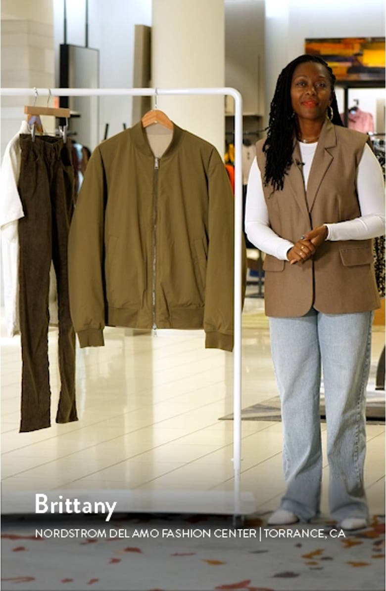 Water Resistant Reversible Bomber Jacket, sales video thumbnail