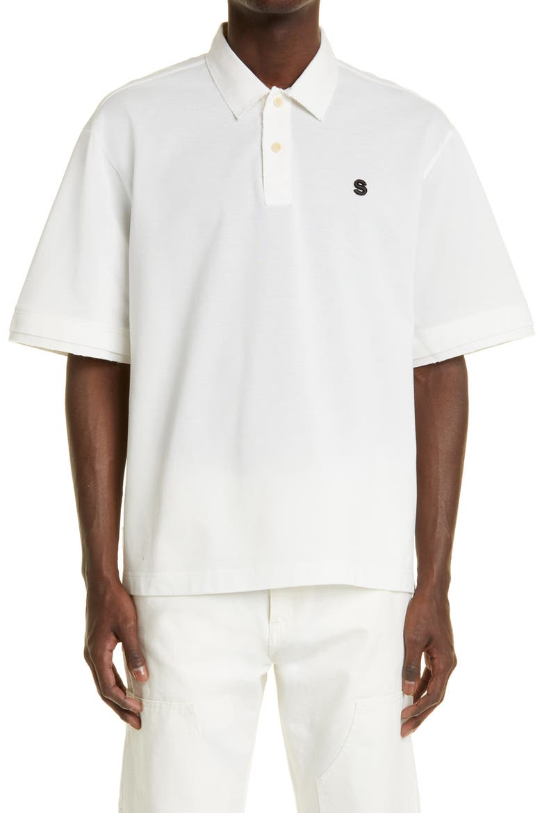 Sacai Cotton Piqué Polo (Men) | Nordstrom