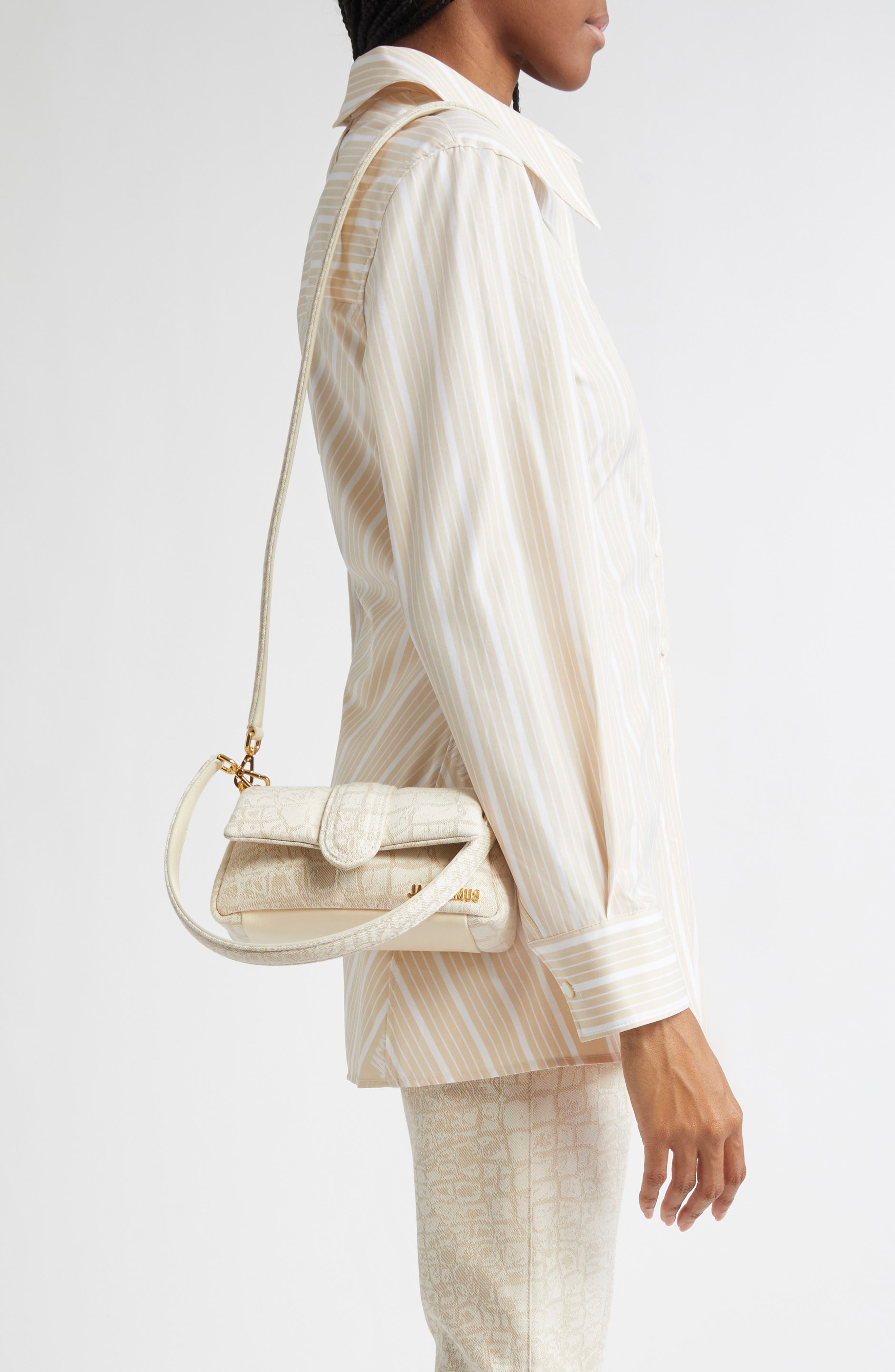 Jacquemus Le Petite Bambimou Cotton Canvas Shoulder Bag, Alternate, color, 
