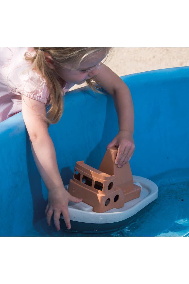 Bio Tuff Tuff Boat Peach & Blue Toy Tug Boat,Ages 2+, Alternate, color, Multicolored
