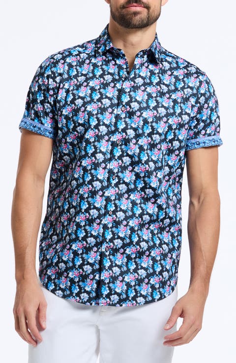 Alred Short Sleeve Cotton Button-Up Shirt