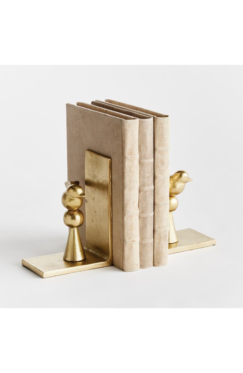 Napa Home & Garden Birdsong Bookends Set of 2, Alternate, color, Gold